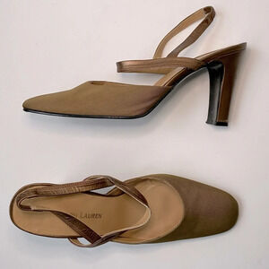 Ralph Lauren Vintage Ankle Strap Heels Made in Spain